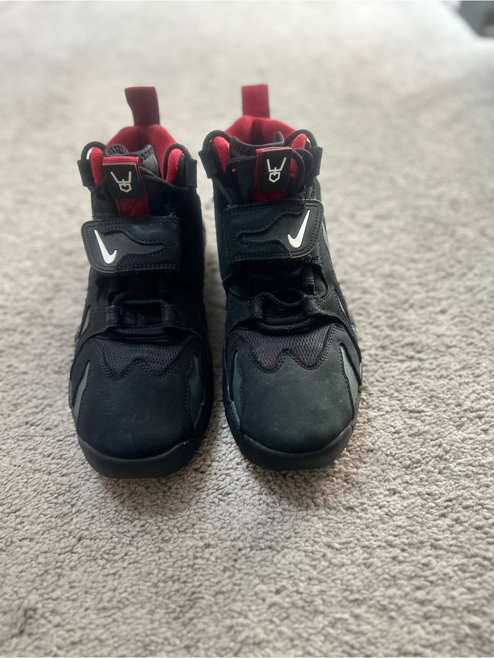 Nike Air DT Max 96 “Falcons” Kids Black and Red High-Top Sneakers